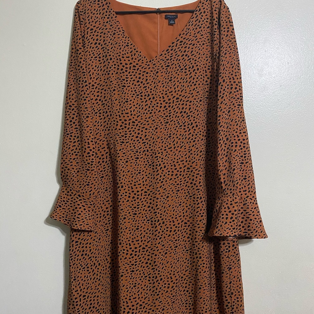 Women’s cheetah print long sleeve dress
